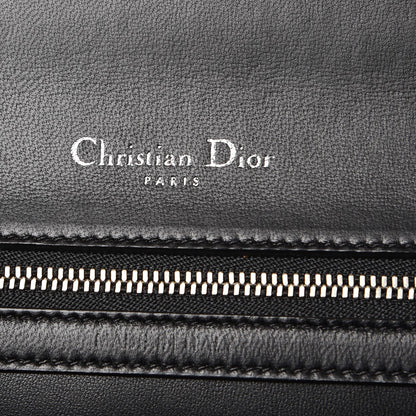 Christian Dior Lambskin Python Large Diorama Flap Bag Black White 6 of 7