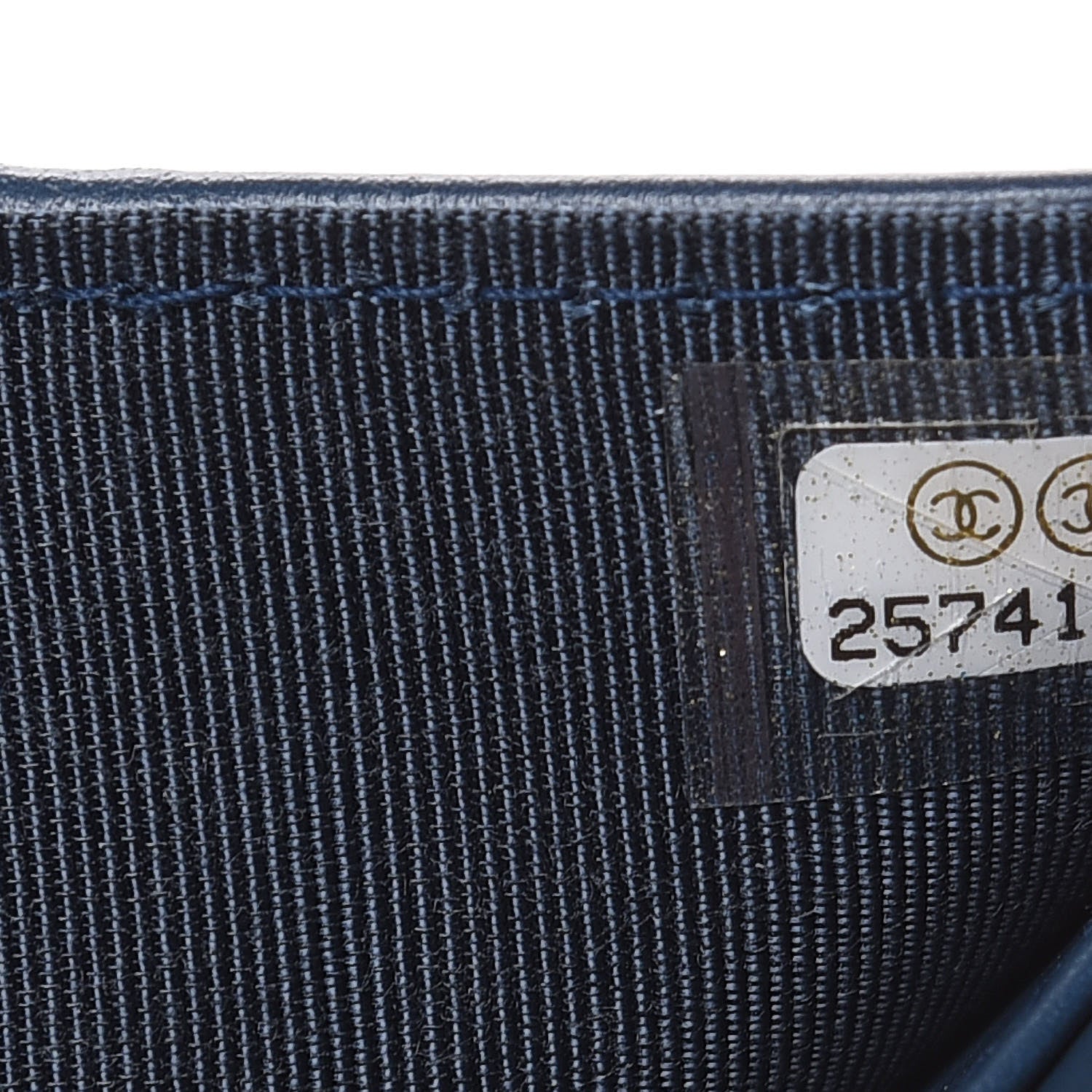 Chanel Metallic Caviar Quilted Compact Flap Wallet Dark Blue 7 of 8