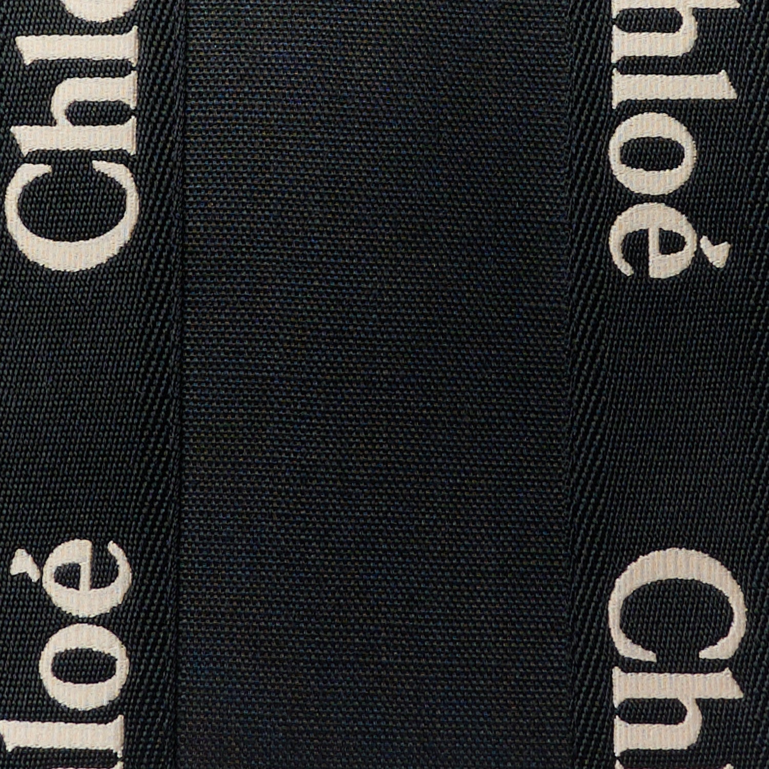 Chloe Cotton Calfskin Medium Woody Ribbon Tote Black 9 of 11