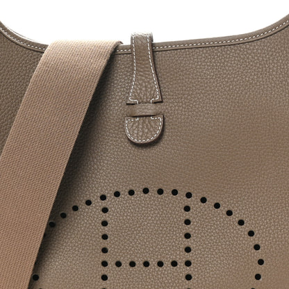 Hermes Taurillon Clemence Evelyne III PM Etoupe 8 of 11