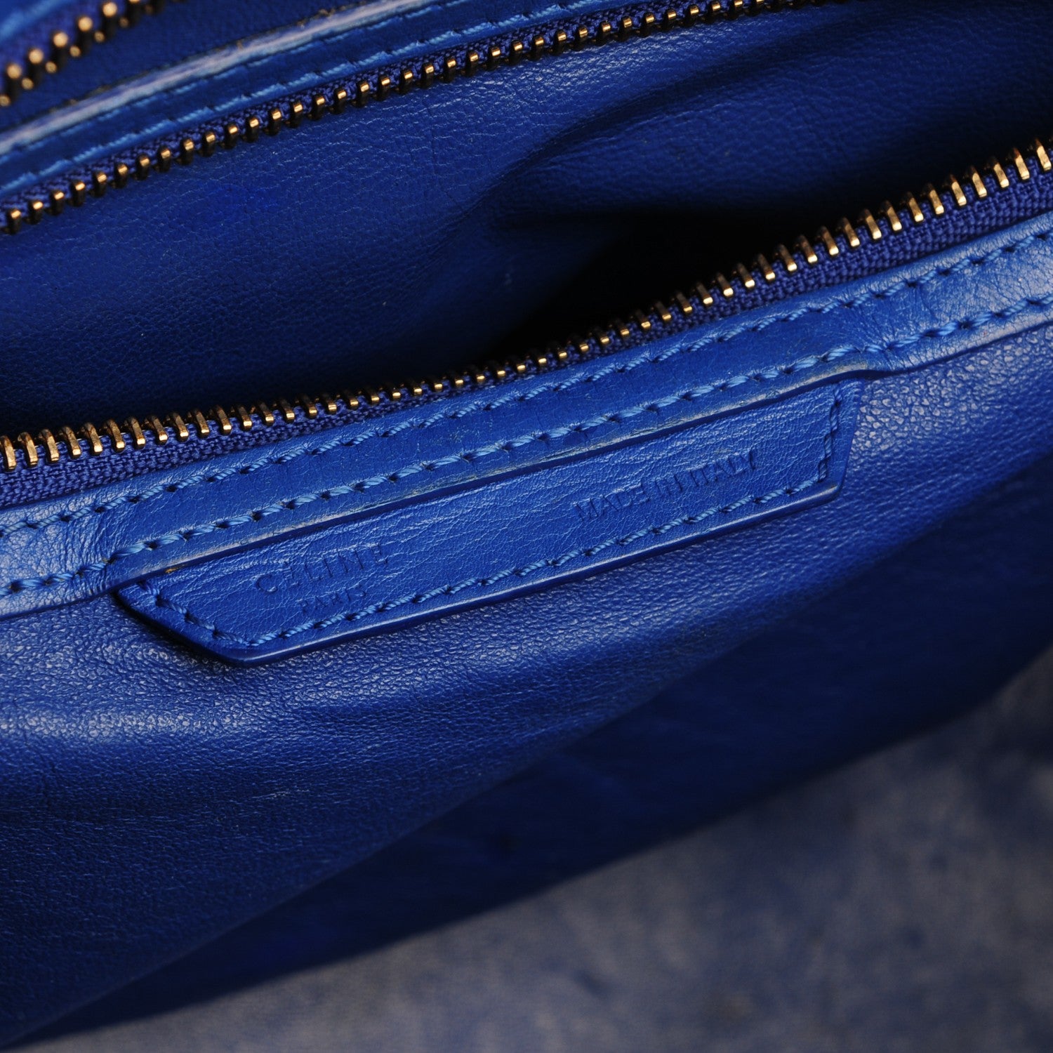 Celine Smooth Calfskin Mini Luggage Electric Blue 6 of 7