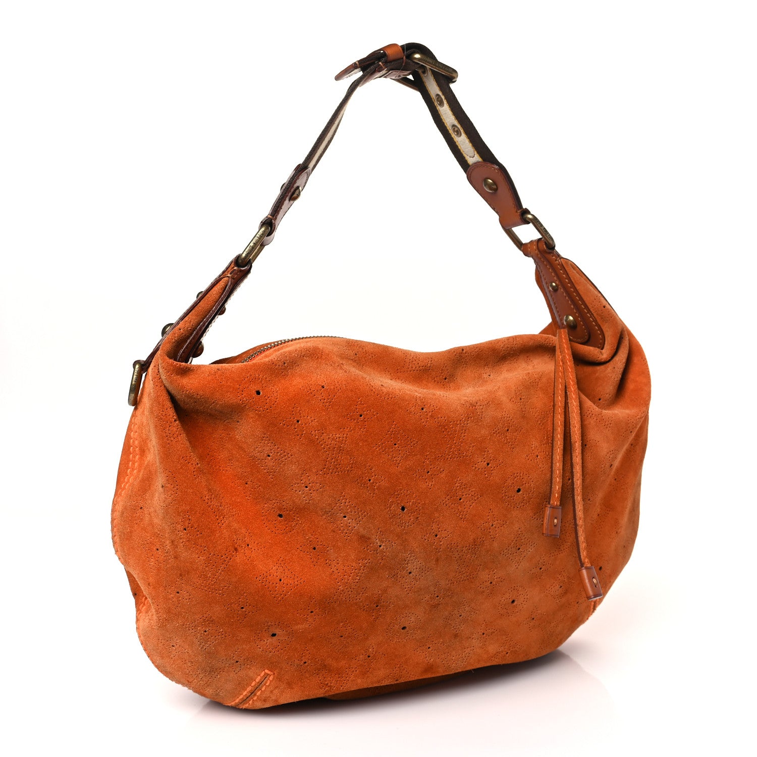 Louis Vuitton Suede Mahina Onatah GM Orange 3 of 8