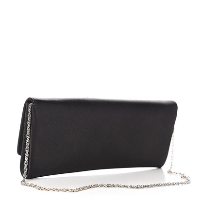 Judith Leiber Crystal Satin Flower Clutch Black 2 of 6