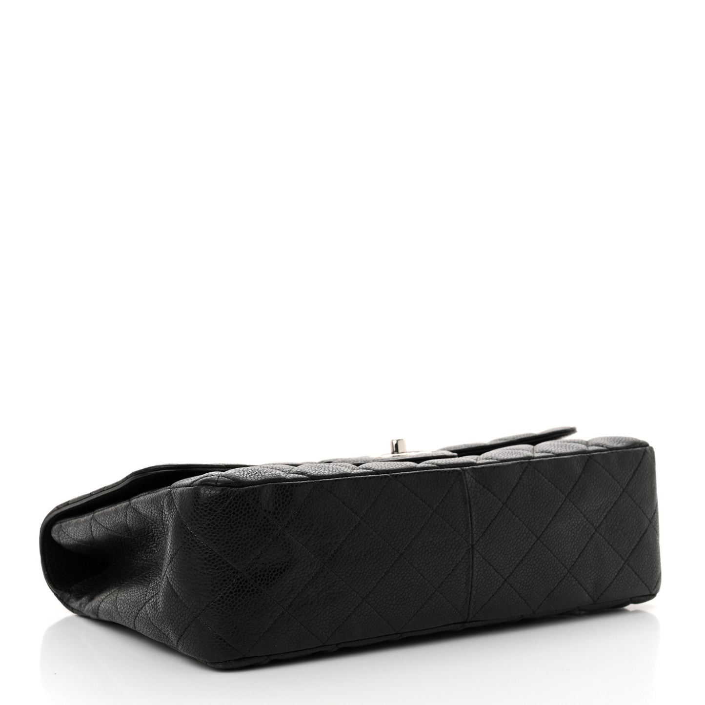 Caviar Quilted Jumbo Single Flap  Black