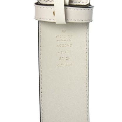 Gucci Calfskin Double G 40mm Belt 85 34 Mystic White 3 of 3