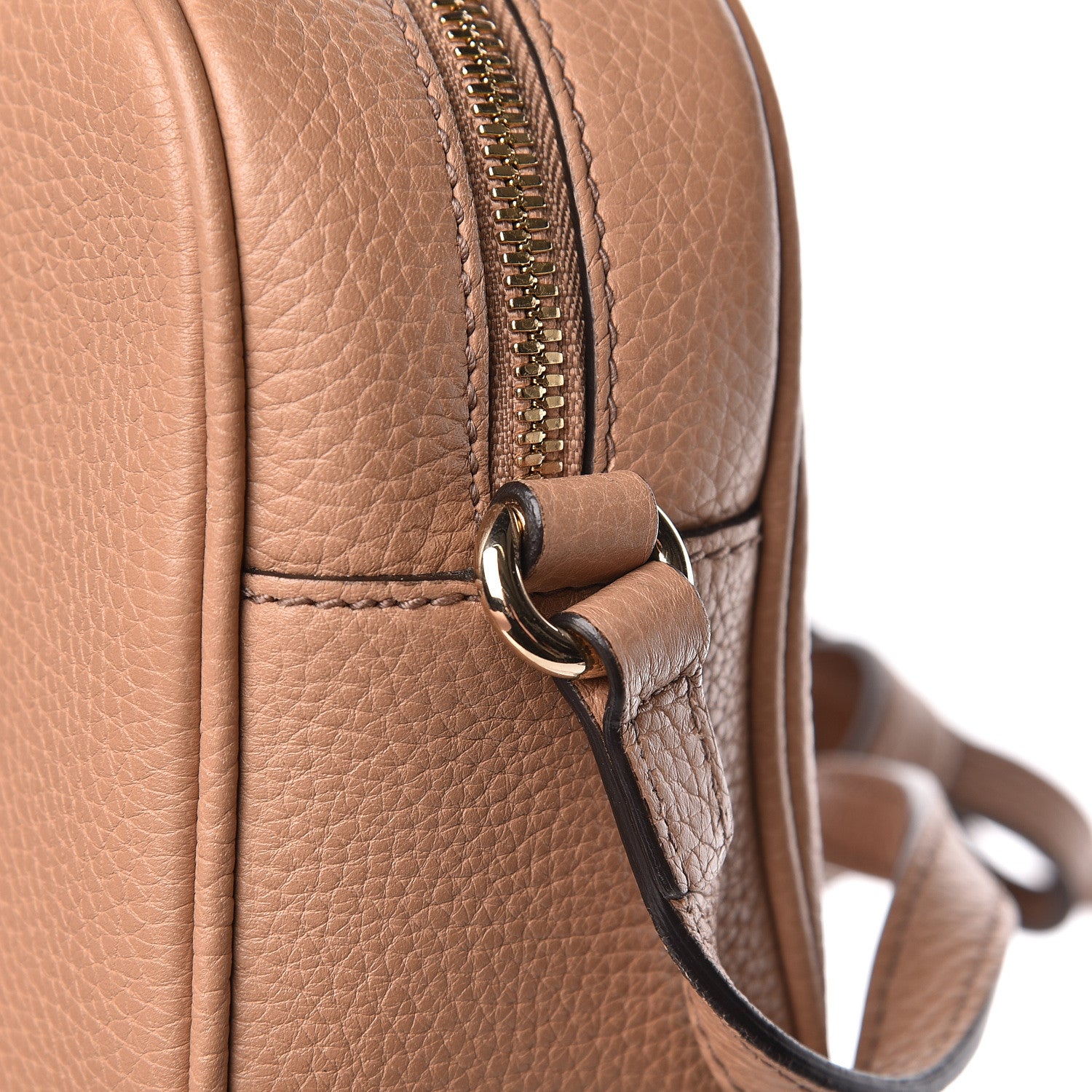 Gucci Pebbled Calfskin Small Soho Disco Bag Camelia 10 of 11