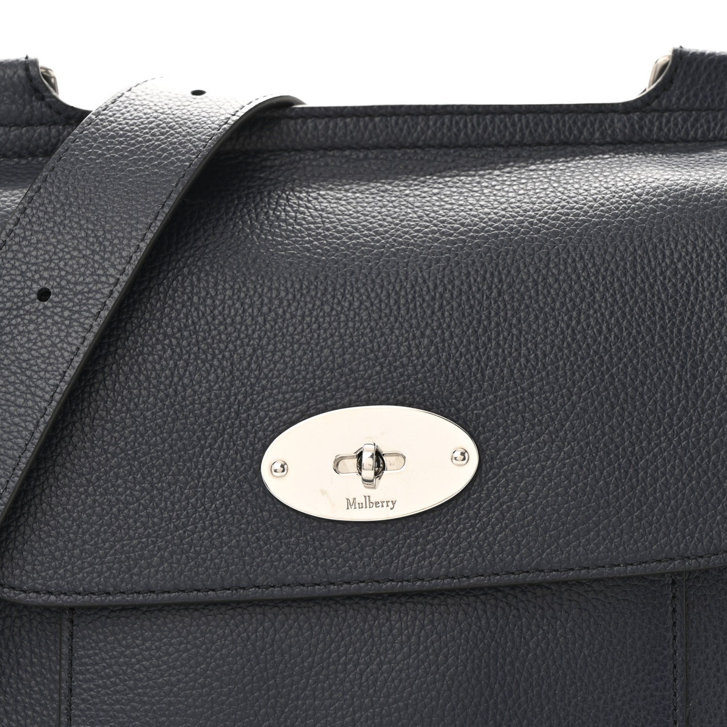 Mulberry Small Classic Grain Calfskin Antony Messenger Crossbody Night Sky 7 of 11