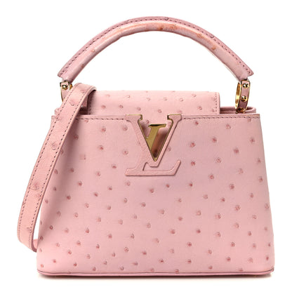 Louis Vuitton Ostrich Capucines Mini Pink 1 of 8