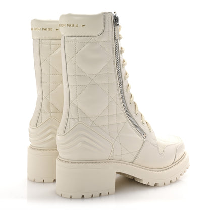 Christian Dior Calfskin Cannage D-Leader Ankle Boots 39.5 White 5 of 10