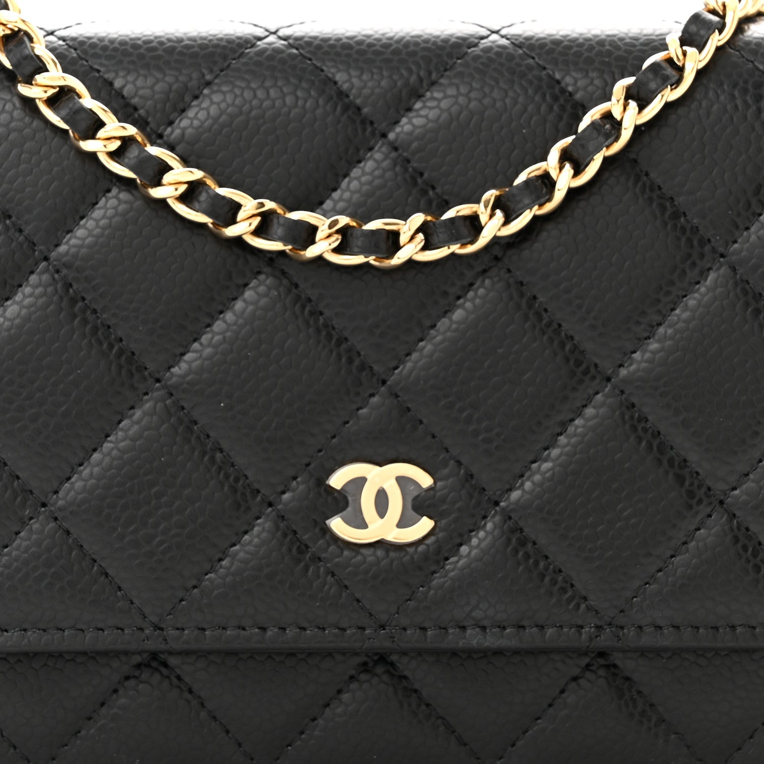 Chanel Caviar Quilted Wallet on Chain WOC Black 9 of 12