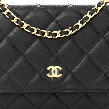 Chanel Caviar Quilted Wallet on Chain WOC Black 9 of 12