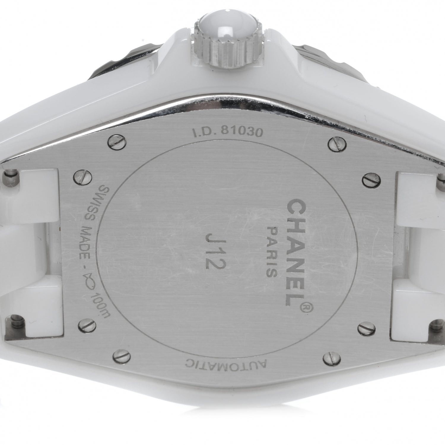 Chanel Stainless Steel Ceramic Diamond Pave Bezel 42mm J12 Automatic Watch White 5 of 6