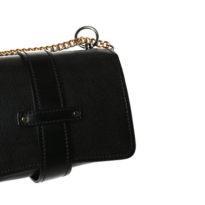 Chloe Shiny Goatskin Calfskin Aby Chain Shoulder Bag Black 14 of 15
