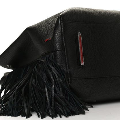 Christian Louboutin Grained Calfskin Passage Fringe Shopping Tote Black 8 of 13