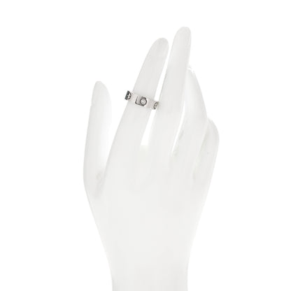 Cartier 18K White Gold 3 Diamond 5.5mm LOVE Ring 50 5.25 2 of 6