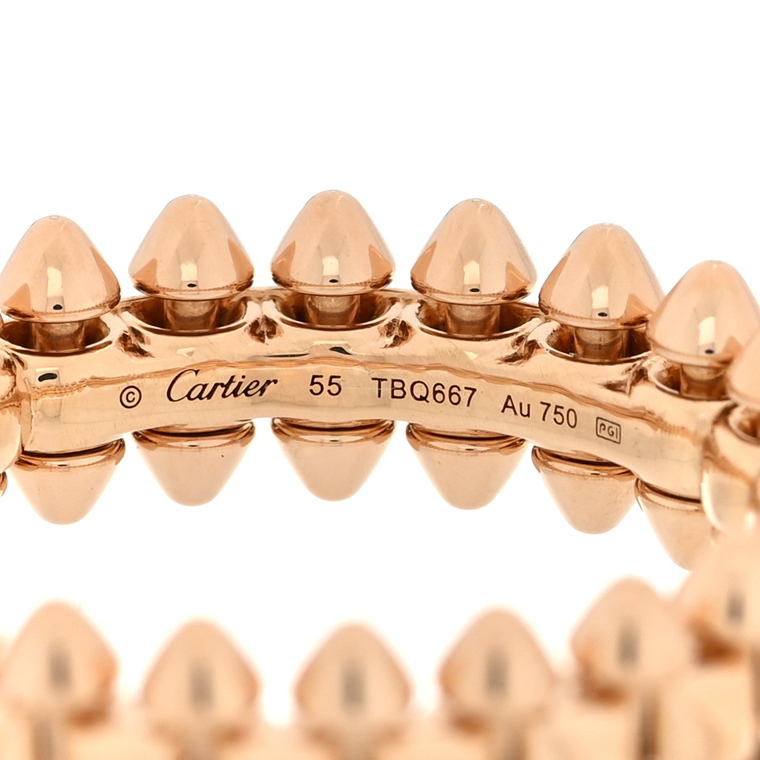Cartier 18K Pink Gold SM Clash De Cartier Ring 55 7.25 4 of 4