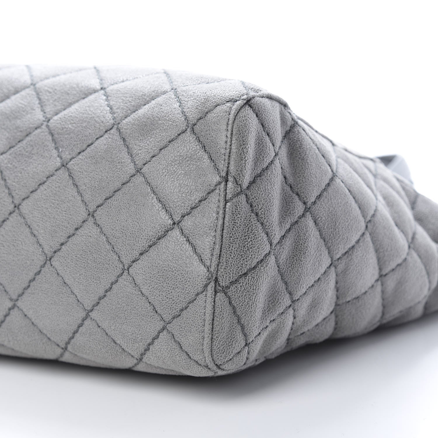 Stella McCartney Shaggy Deer Quilted Falabella East West Shopper Tote Grey 9 of 10