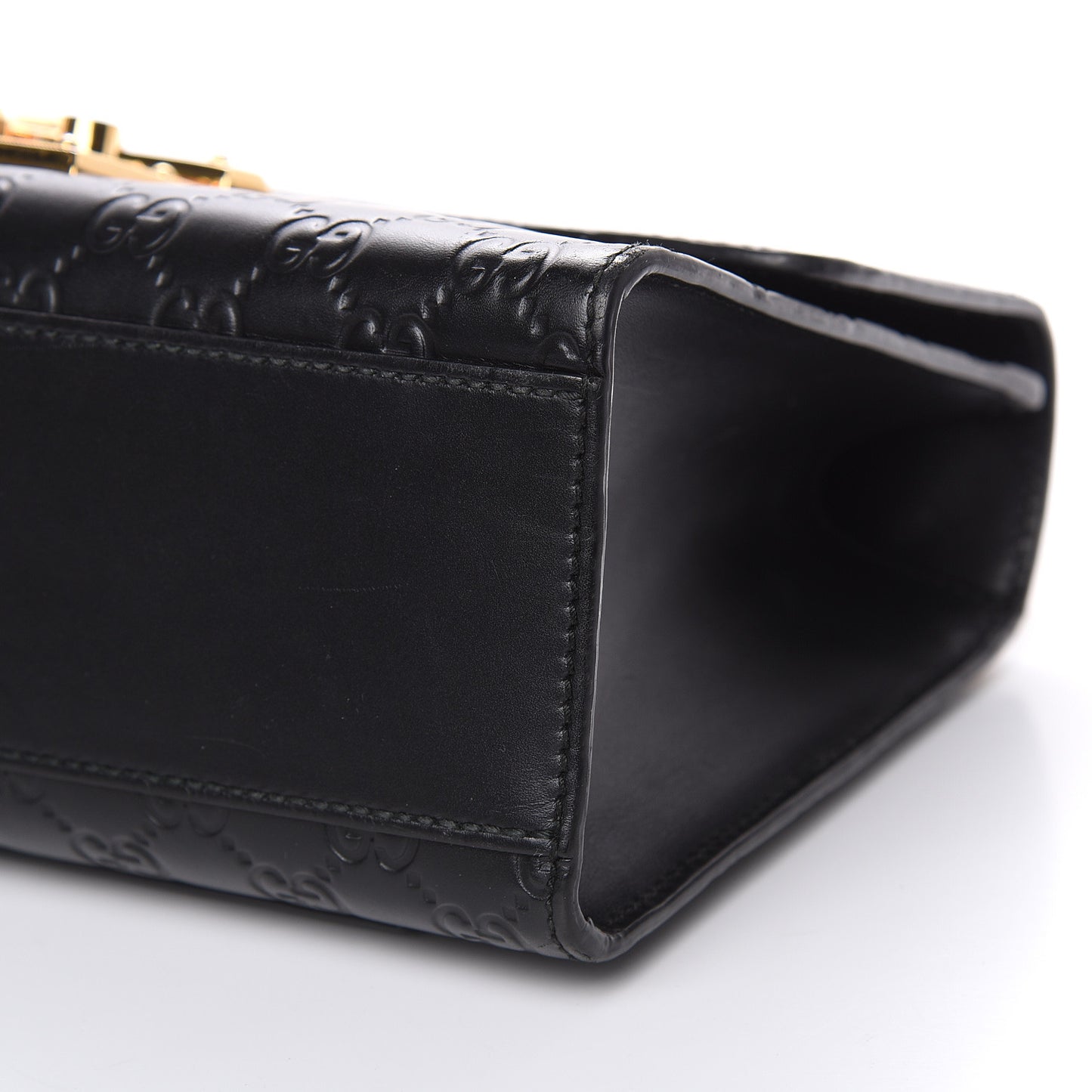 Guccissima Medium Padlock Shoulder Bag Black