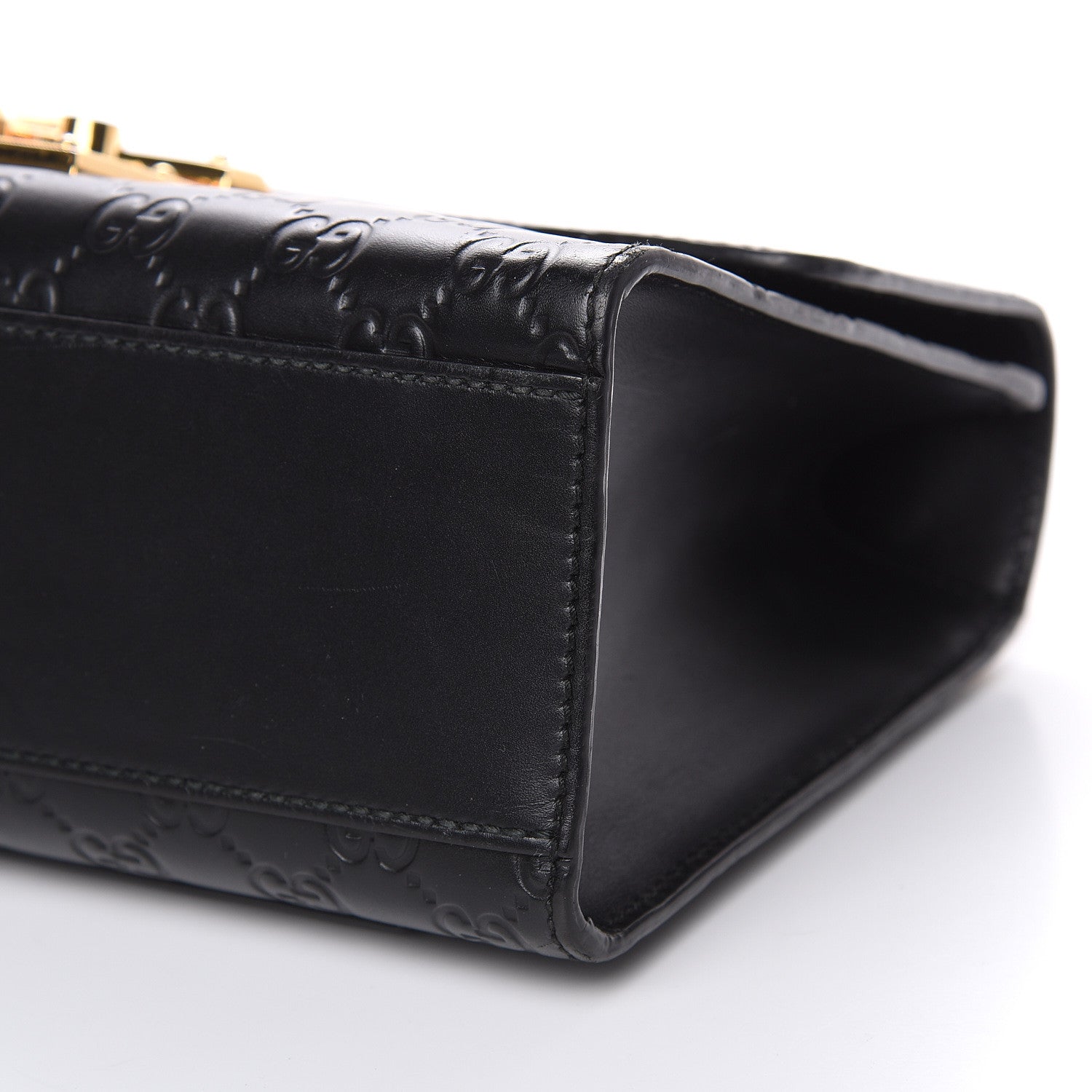 Gucci Guccissima Medium Padlock Shoulder Bag Black 9 of 18