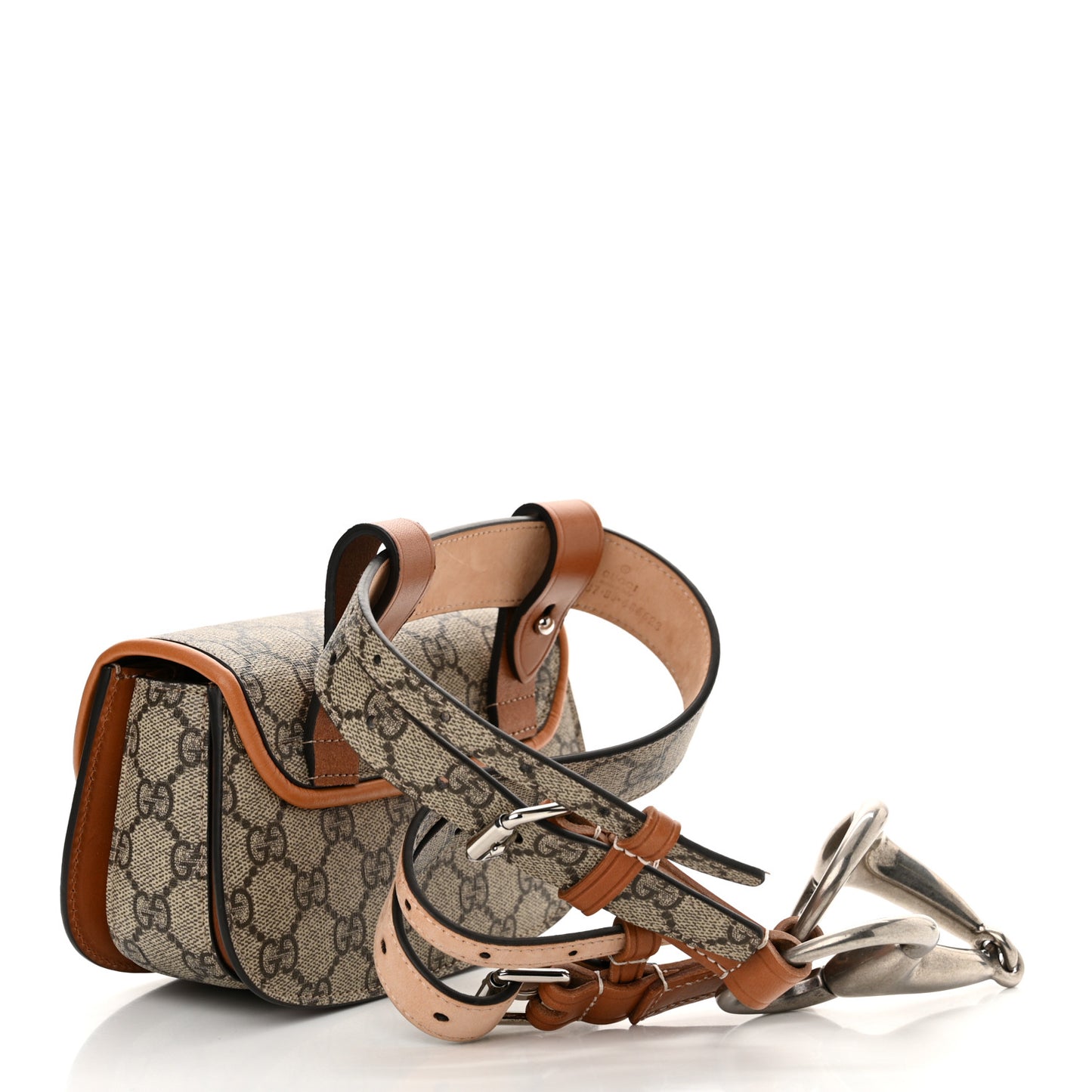 GG Supreme Monogram Web Bamboo Mini 1947 Belt Bag 80 32 Beige