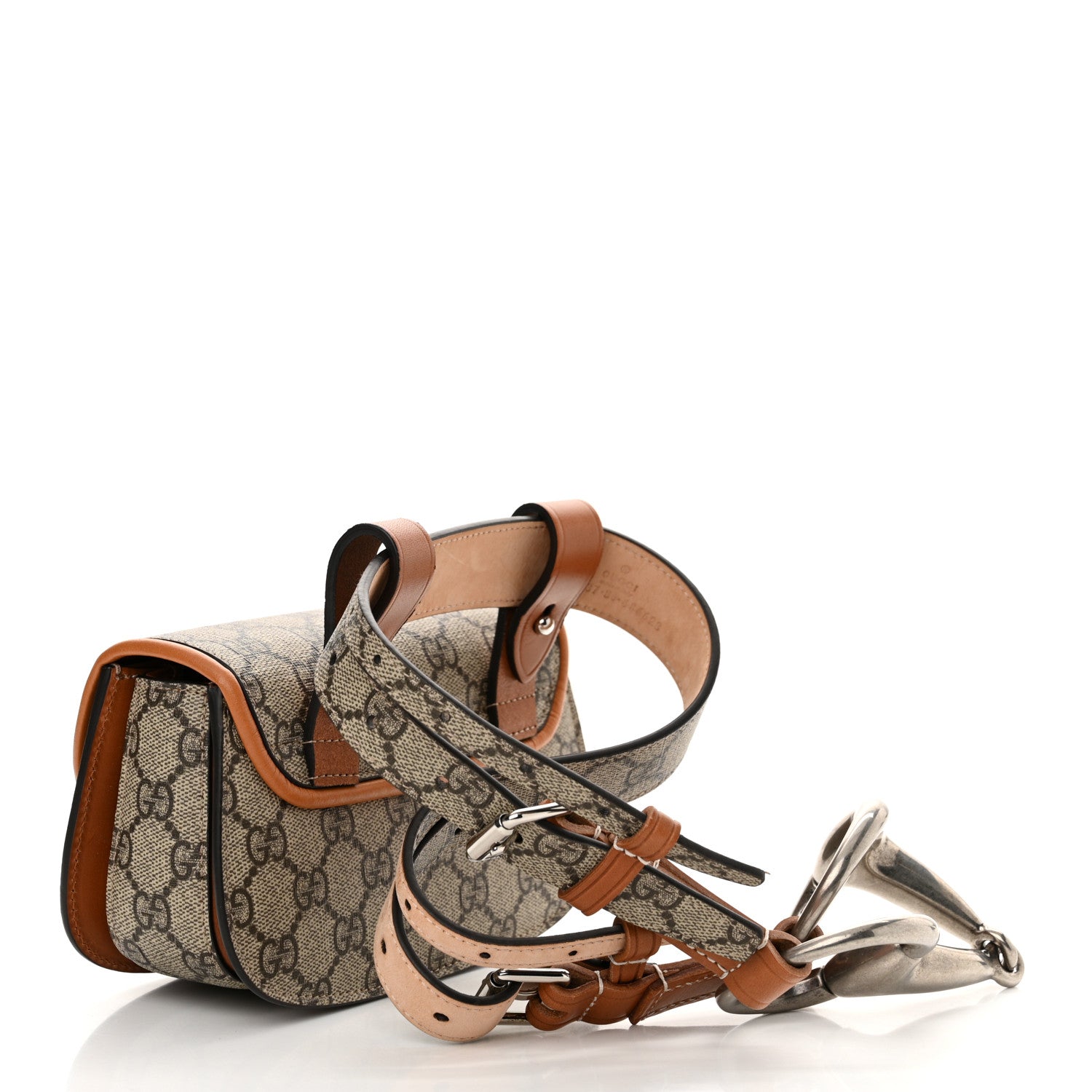 Gucci GG Supreme Monogram Web Bamboo Mini 1947 Belt Bag 80 32 Beige 3 of 12