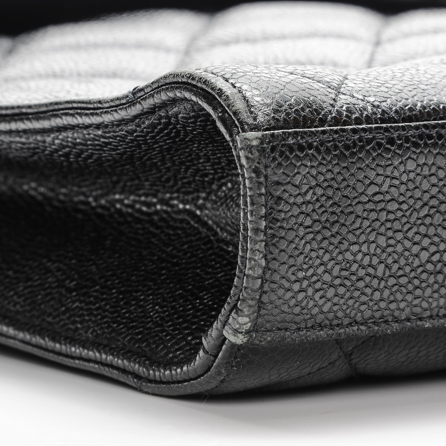 Caviar Quilted Briefcase Laptop Bag Black
