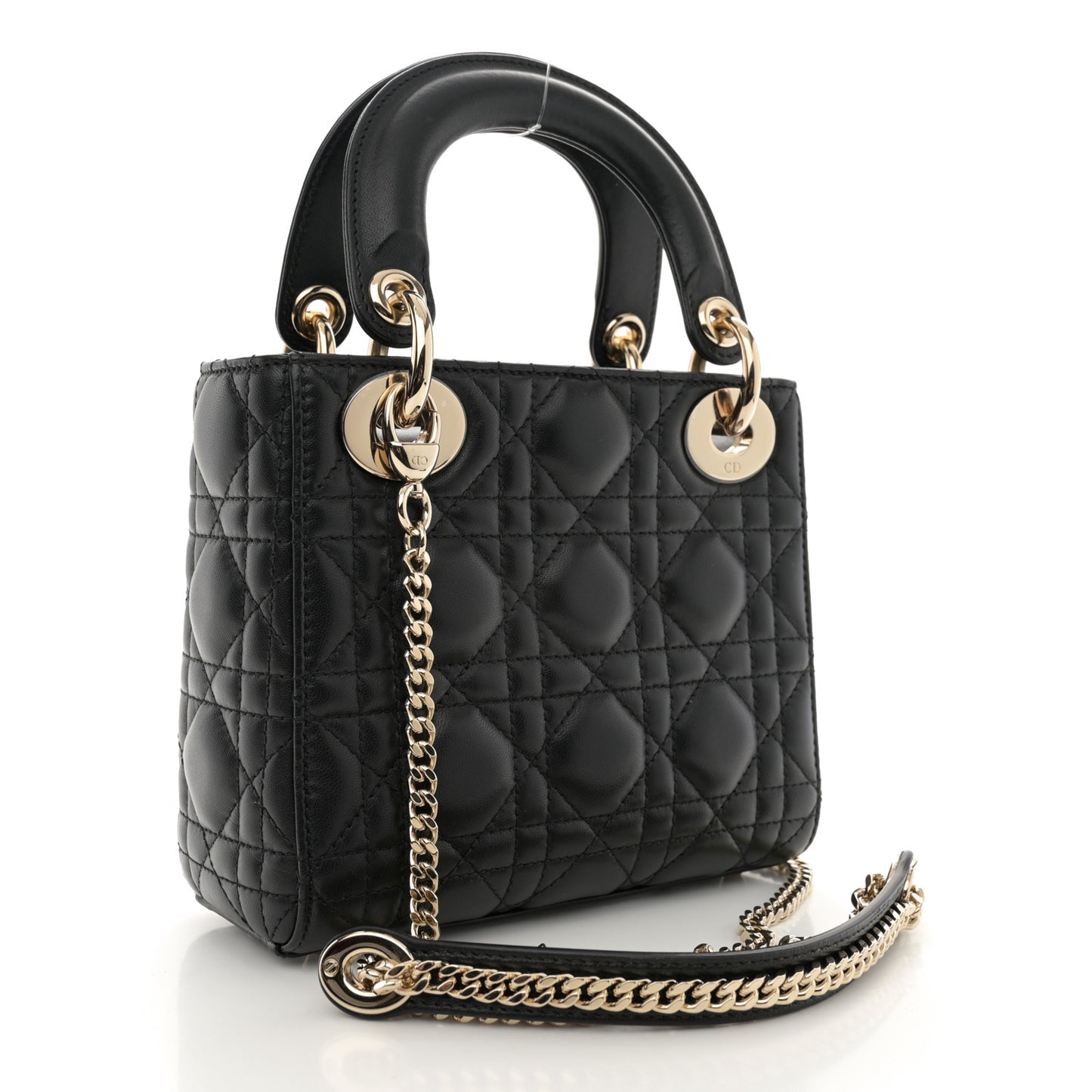 Lambskin Cannage Mini Lady Dior Black