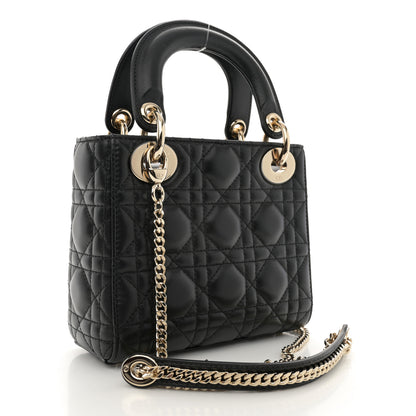 Christian Dior Lambskin Cannage Mini Lady Dior Black 3 of 10