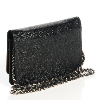 Chanel Caviar Timeless CC Wallet on Chain WOC Black 3 of 9