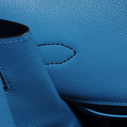 Hermes Epsom Horseshoe Bi-Color Birkin 40 Bleu Sapphire Blue Jean 9 of 27
