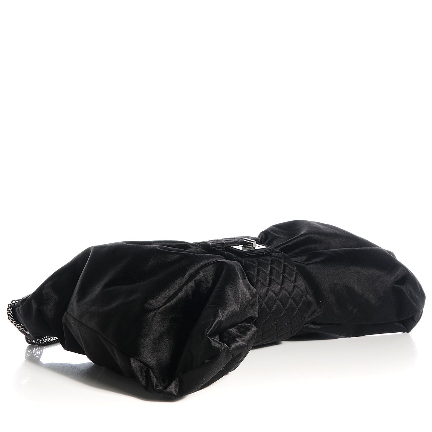 Satin Large Bow Bag Black