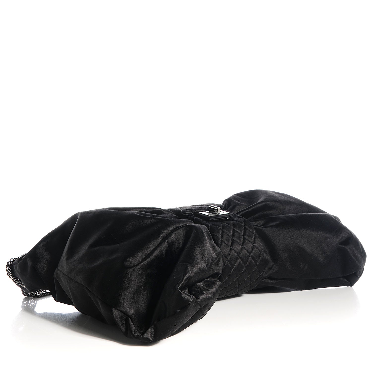 Chanel Satin Large Bow Bag Black 4 of 8