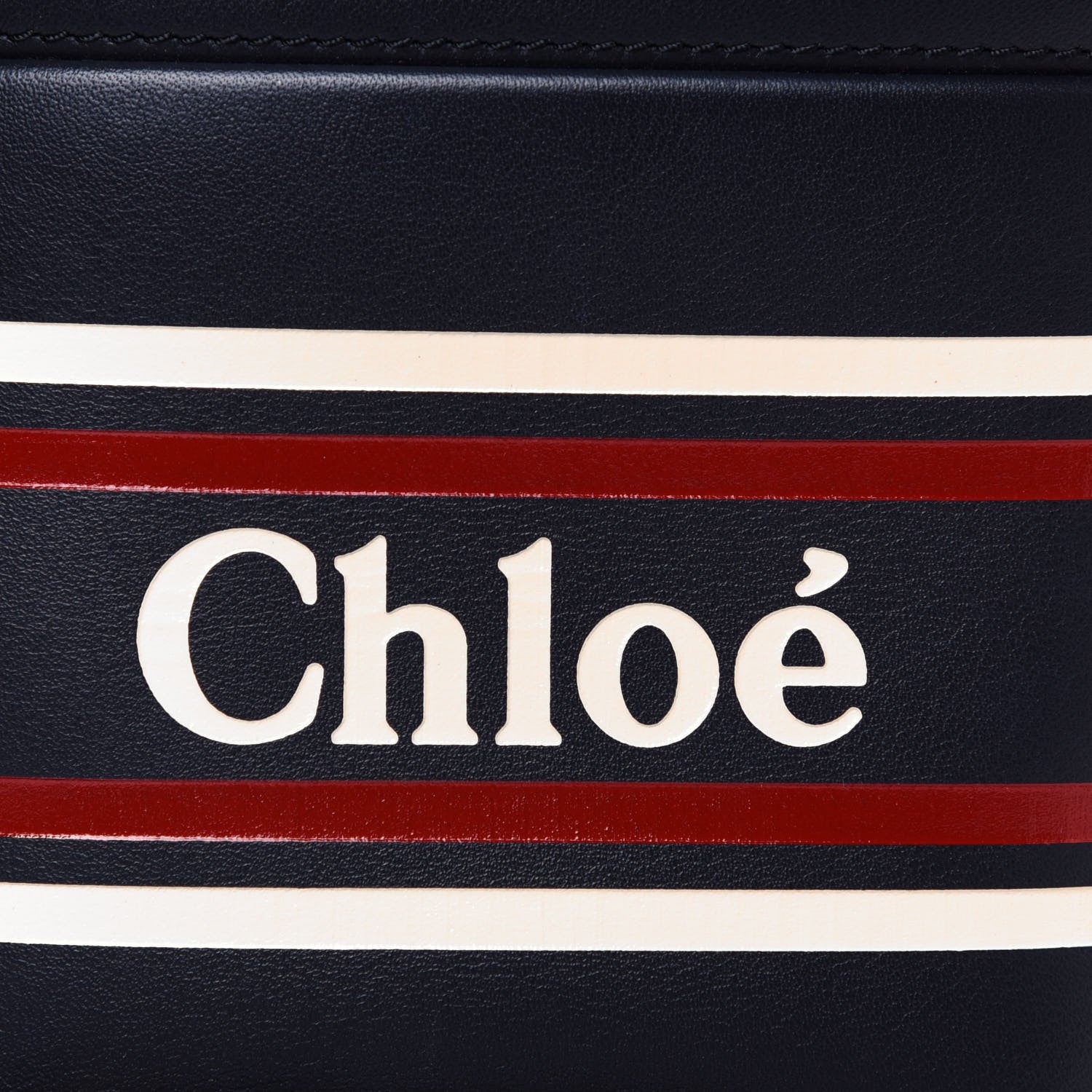 Chloe Smooth Calfskin Logo Mini Roy Bucket Bag Full Blue 8 of 13