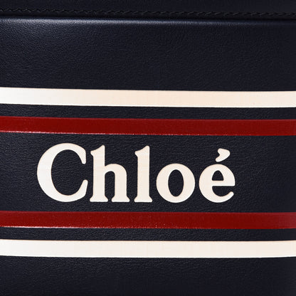 Chloe Smooth Calfskin Logo Mini Roy Bucket Bag Full Blue 8 of 13