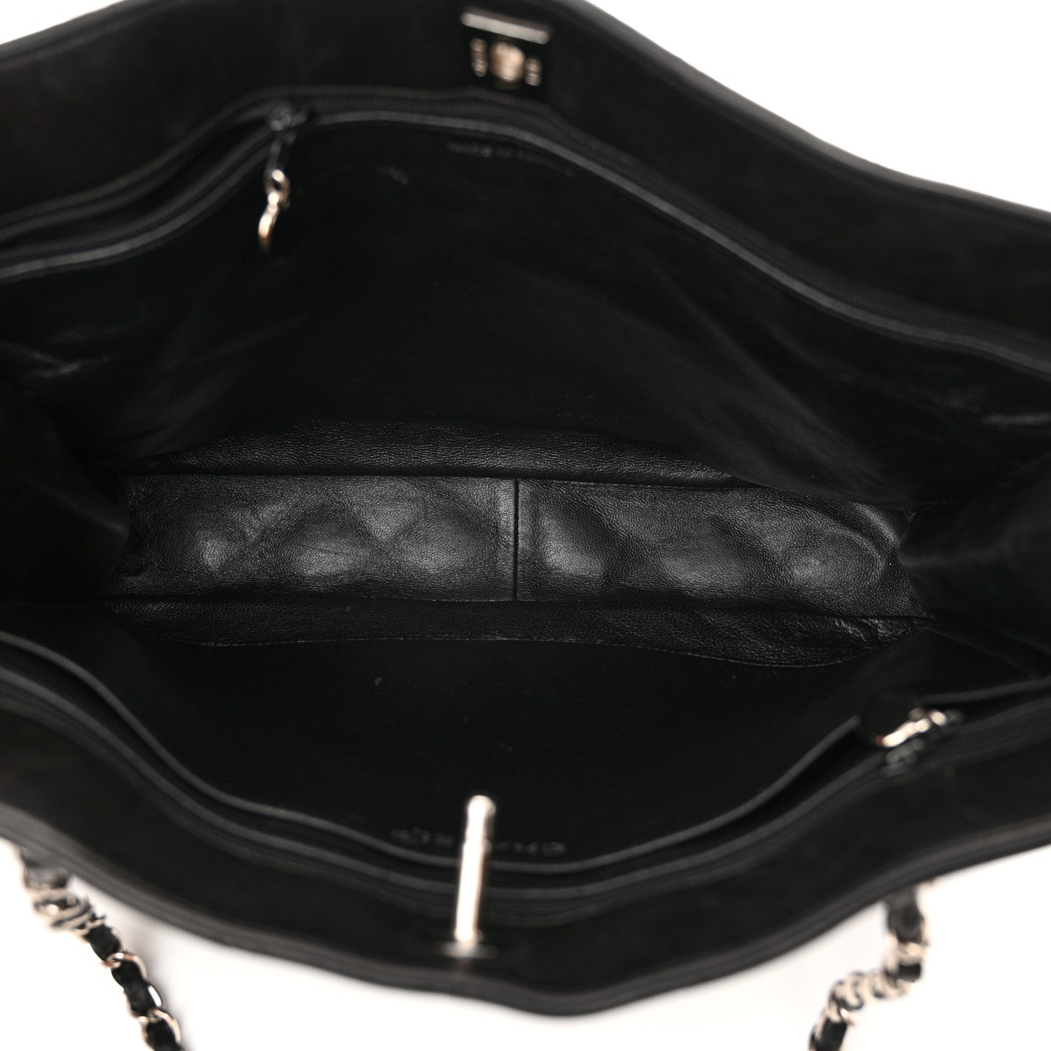 Chanel Lambskin Quilted Shopping Tote Black 5 of 11