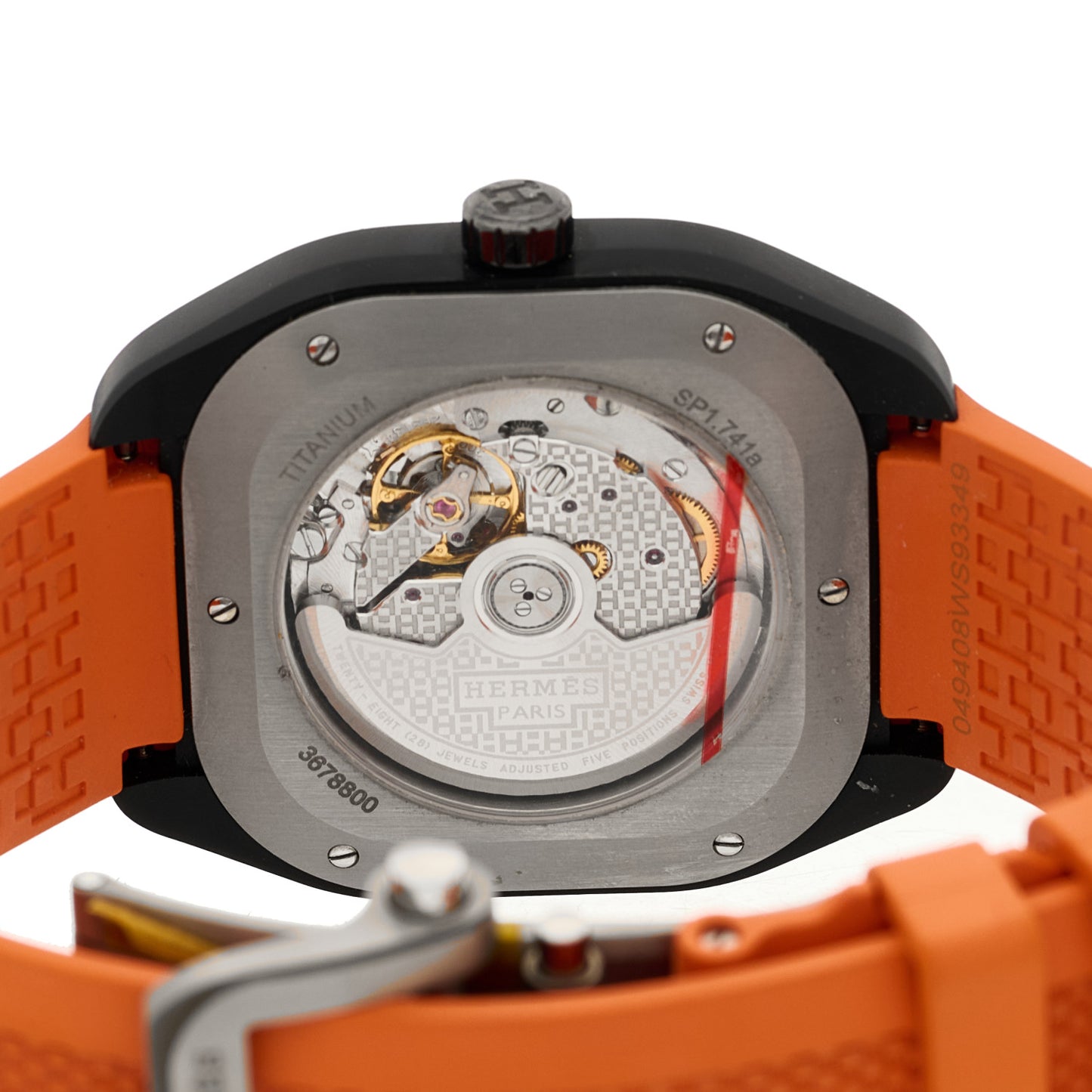 DLC Coated Titanium Rubber 39mm H08 Automatic Watch Orange