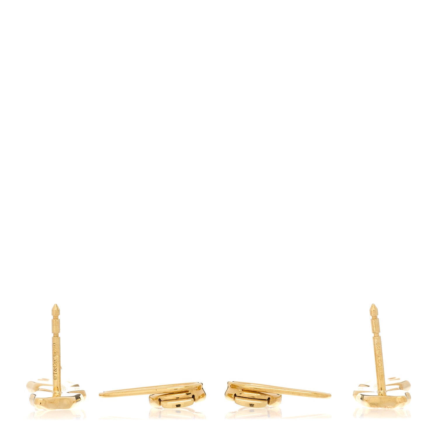 Tiffany 18K Yellow Gold Diamond Victoria Vine Climber Earrings 3 of 5