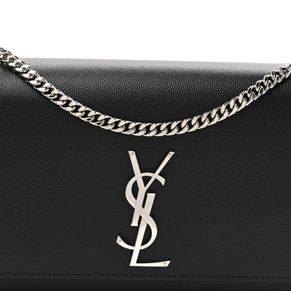 Saint Laurent Grain De Poudre Medium Classic Monogram Kate Satchel Black 8 of 11