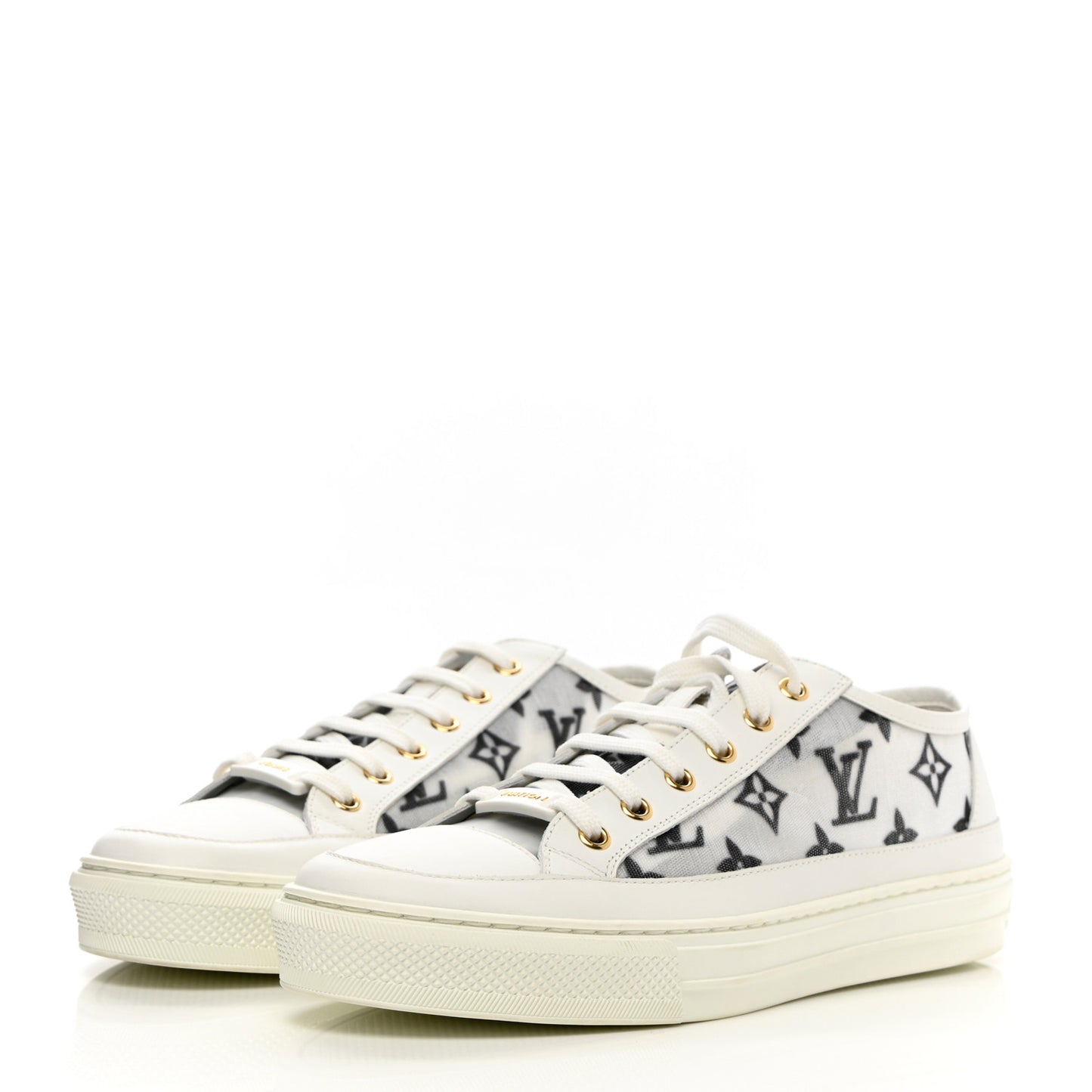 Technical Fabric Calfskin Monogram Stellar Sneakers 39 Black