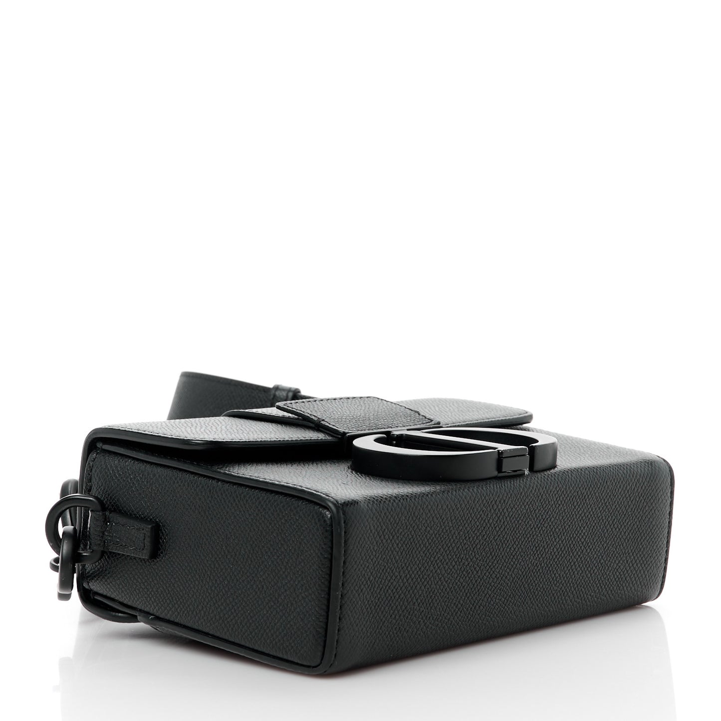 Ultra Matte Grained Calfskin 30 Montaigne Box Bag Black