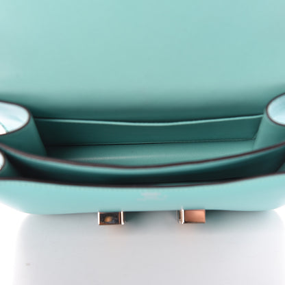 Hermes Tadelakt Lizard Constance 18 Bleu Atoll Ficelle 5 of 23