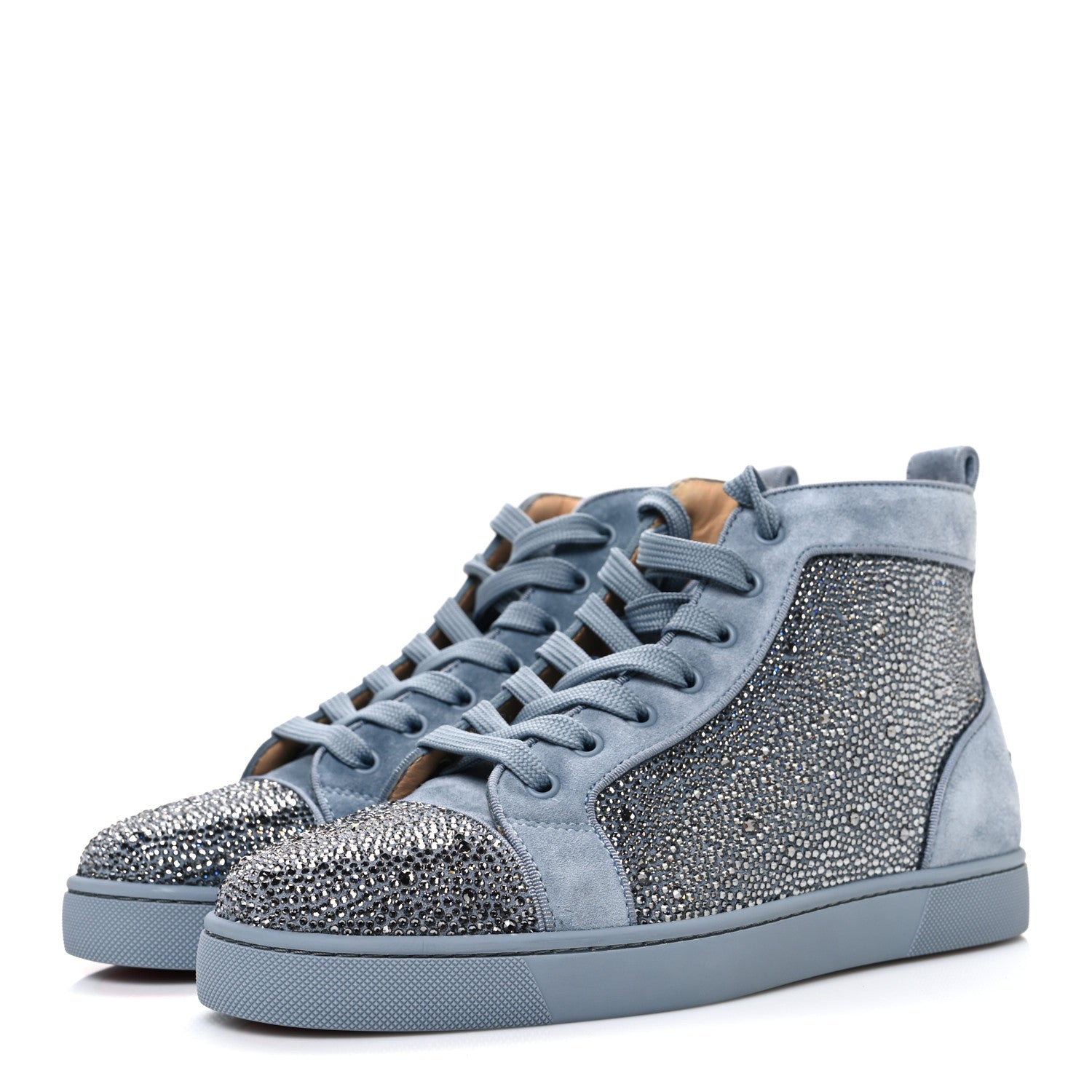 Christian Louboutin Veau Velours Strass Mens Louis Orlato Flat Sneakers 40 Squale 4 of 11