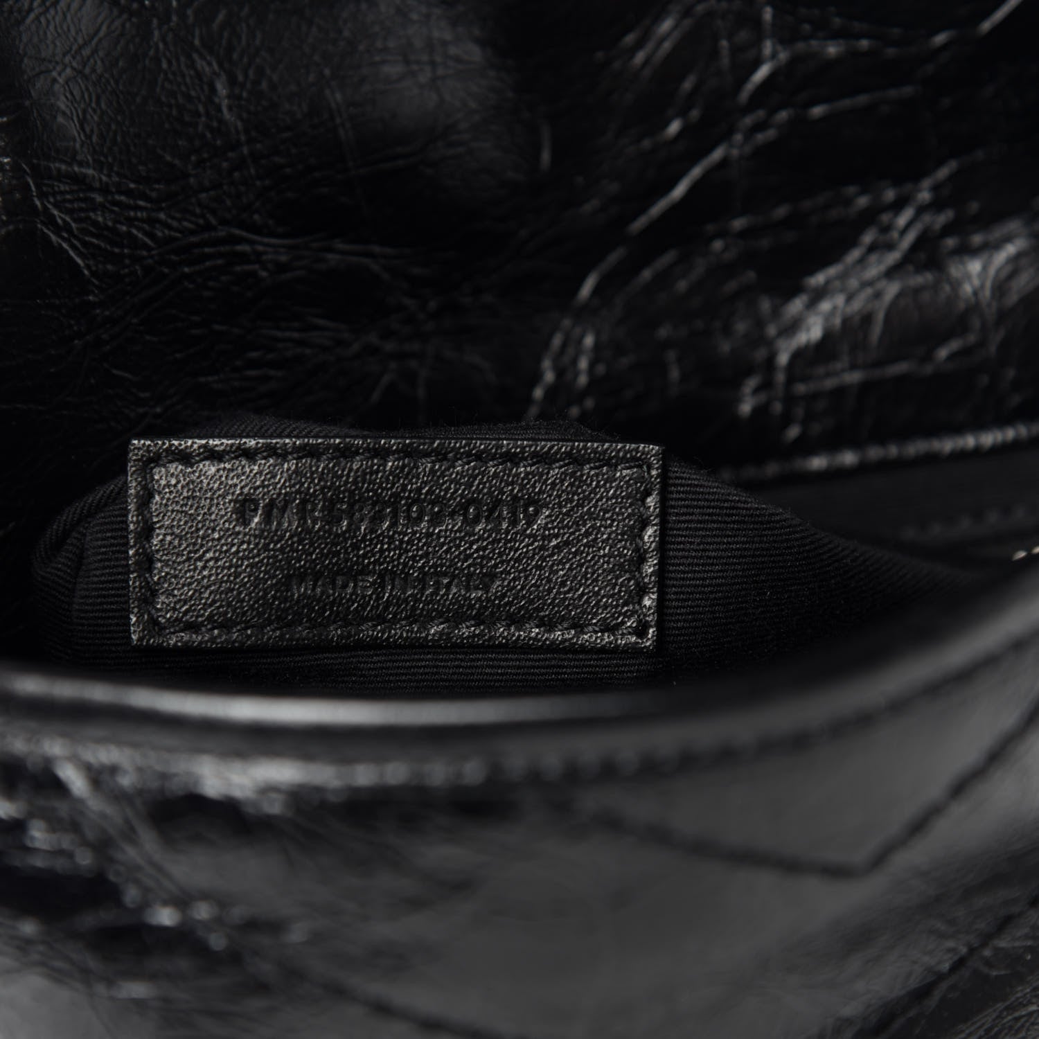 Saint Laurent Crinkled Calfskin Matelasse Monogram Niki Chain Wallet Black 9 of 10