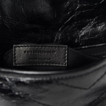 Saint Laurent Crinkled Calfskin Matelasse Monogram Niki Chain Wallet Black 9 of 10