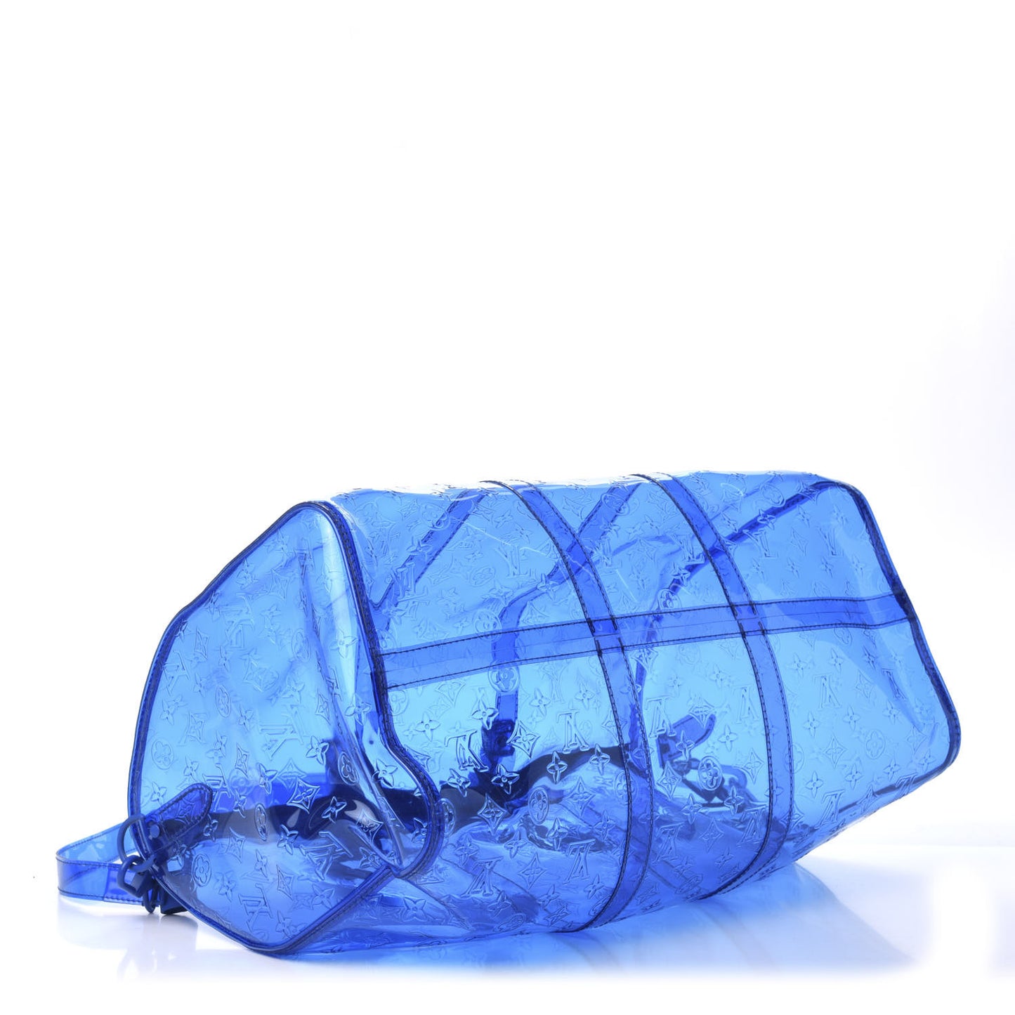 PVC Monogram Keepall Bandouliere 50 Blue