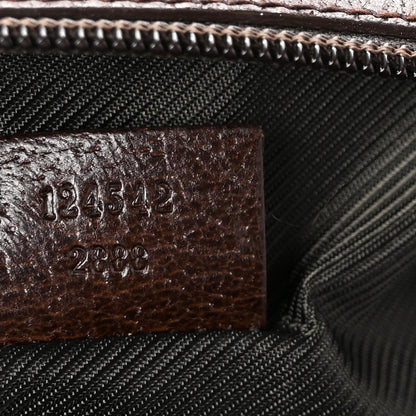 Gucci Monogram Calfskin Large Balthus Cosmetic Pouch Beige Ebony Cocoa 7 of 10
