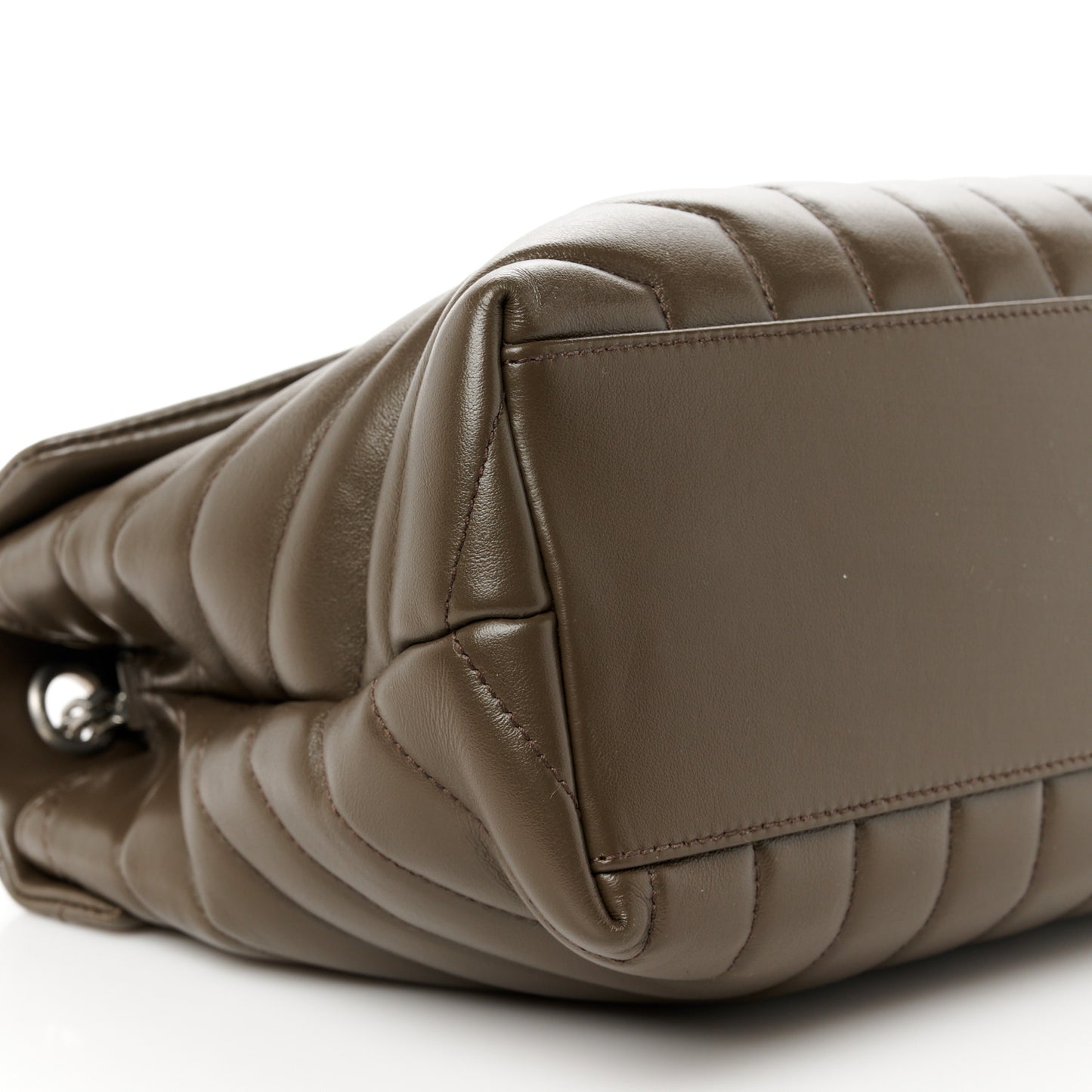 Calfskin Y Quilted Monogram Medium Loulou Chain Satchel Faggio