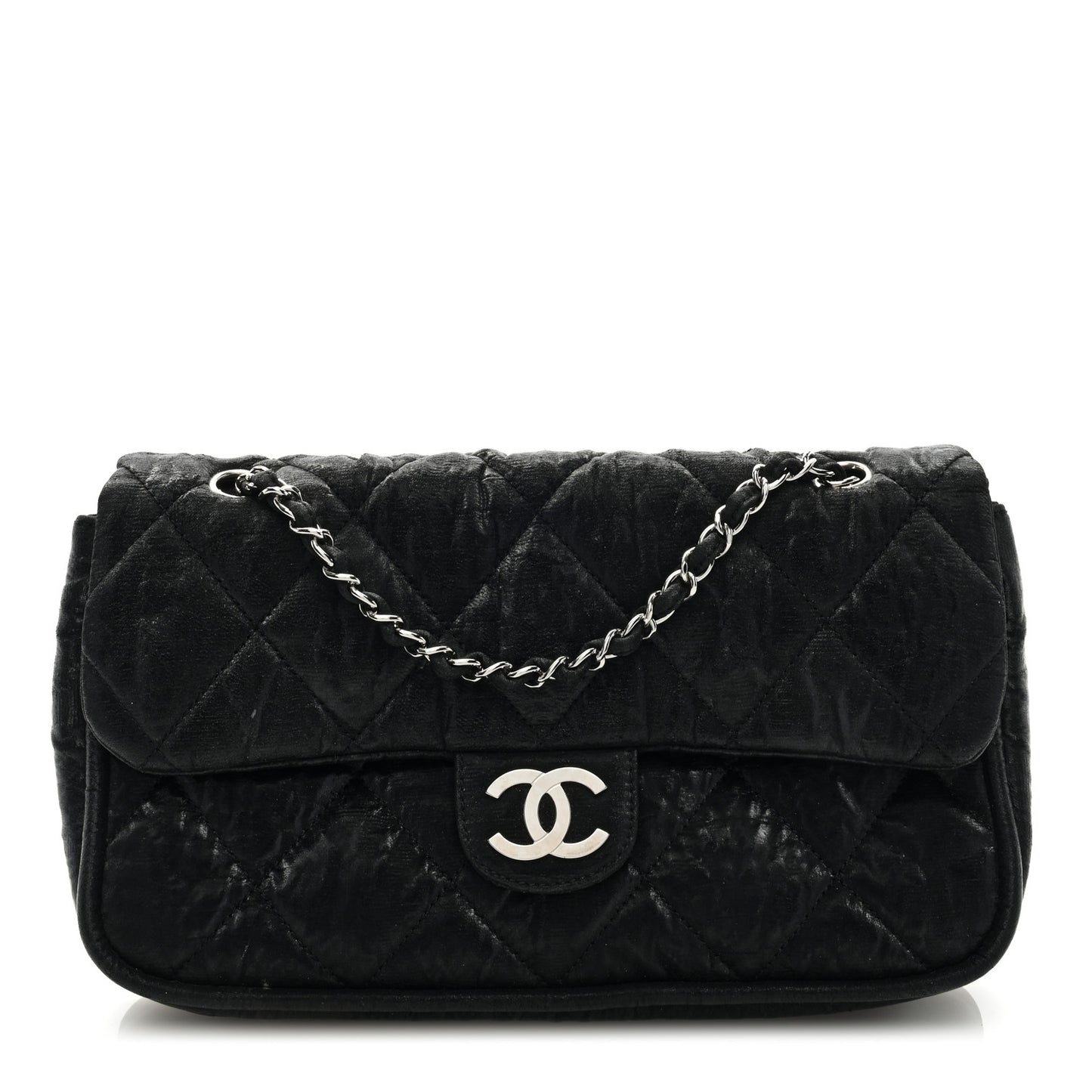 Coated Canvas Quilted Le Marais Flap Black