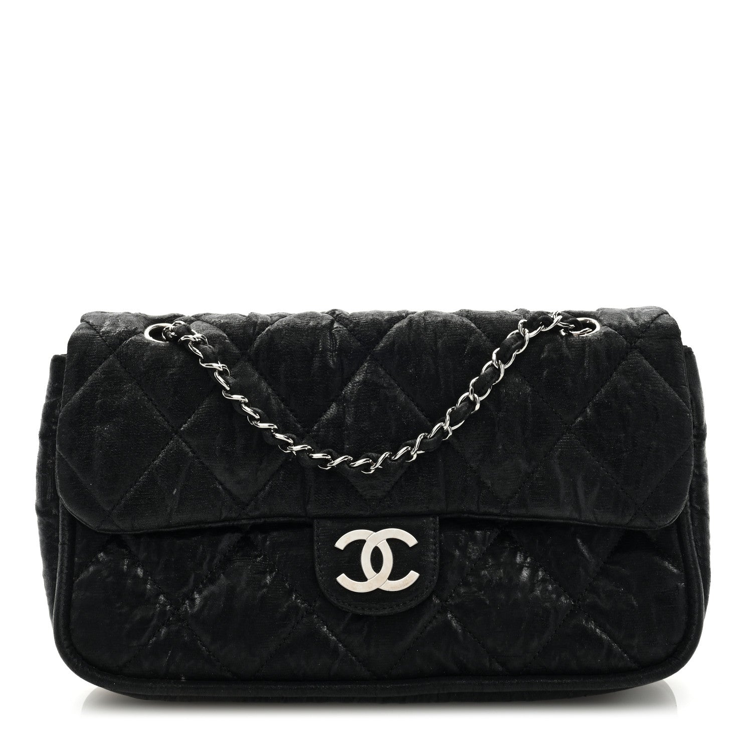 Chanel Coated Canvas Quilted Le Marais Flap Black 1 of 9