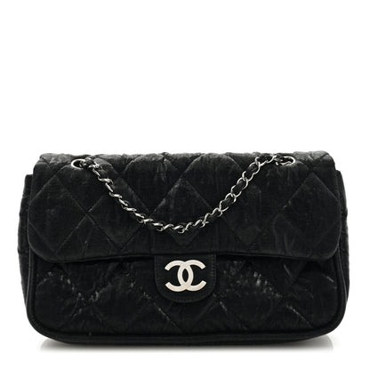 Chanel Coated Canvas Quilted Le Marais Flap Black 1 of 9